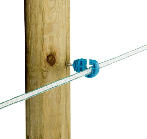 Prémium kombinált villanypásztor szigetelő facsavaros menettel - világoskék, 25 db/cs