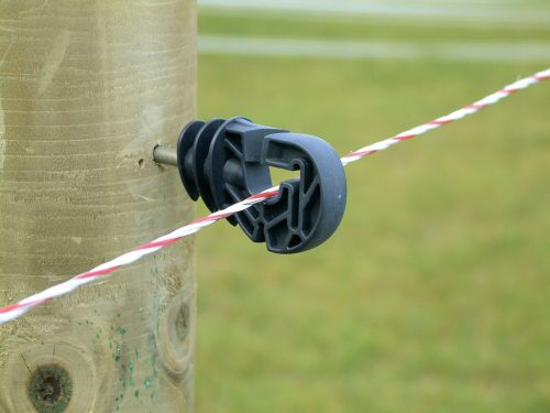 Prémium kombinált villanypásztor szigetelő facsavaros menettel - fekete, 25 db/cs