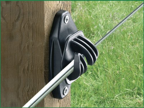 Euro Cord csavarozható villanypásztor szigetelő vezetékhez és max. 10 mm-es szalaghoz - 10 db/cs