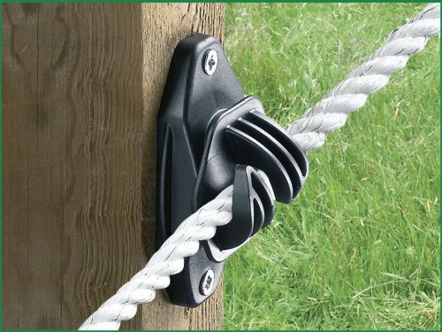 Euro Cord csavarozható villanypásztor szigetelő vezetékhez és max. 10 mm-es szalaghoz - 10 db/cs