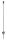 Acél villanypásztor karó fejszigeteléssel - 103 cm, 10 db/cs