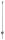 Acél villanypásztor karó fejszigeteléssel - 105 cm, 10 db/cs