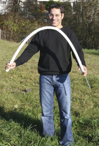AKO Titan műanyag villanypásztor karó - fehér, 157 cm, dupla taposóval, 5 db/cs