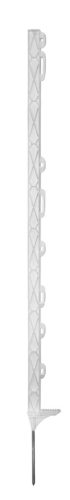 AKO Titan műanyag villanypásztor karó - fehér, 110 cm, szimpla taposóval, 5 db/cs