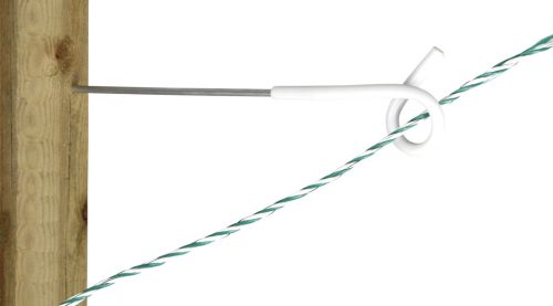 Hosszú szárú szemszigetelő villanypásztor vezetékekhez - 40 cm-es távtartóval, 5 db/cs