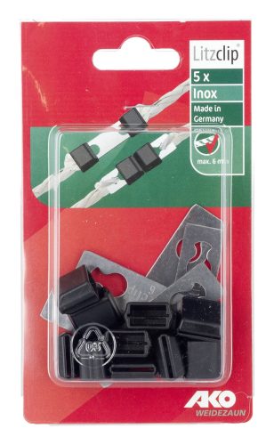AKO Litzclip® villanypásztor vezetéktoldó - max. 6 mm átmérőig, 5 db/cs
