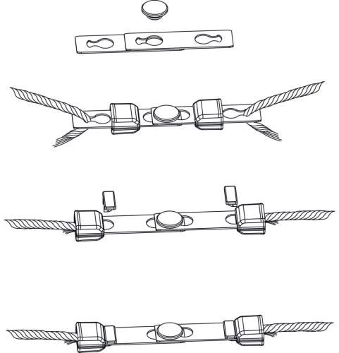 Litzclip® biztonsági kapocs - 6 mm átmérőjű villanypásztor vezetékhez - 6 db/cs