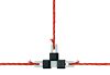 Litzclip® villanypásztor vezeték-T-összekötő - max. 3 mm-es vezetékhez, 5 db/cs