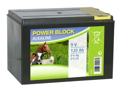 Alkaline szárazelem villanypásztor készülékhez - 9 V, 120 Ah
