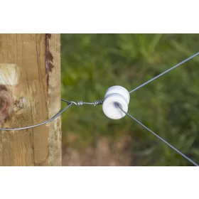   Porcelán sarokszigetelő villanypásztor huzalhoz - 42x44 mm