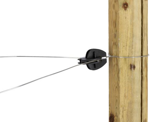 Sarokszigetelő villanypásztor huzalhoz fém betéttel - 10 db/cs