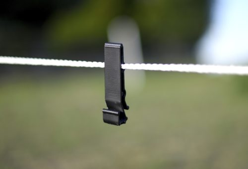 FenceClip villanypásztor kapufogók összekapcsolásához - fekete, 8 db/cs