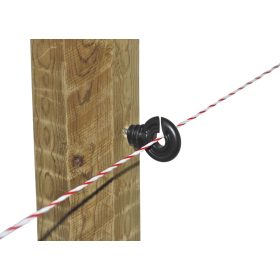   Facsavaros körszigetelő villanypásztor vezetékhez - fekete, 25 db/cs