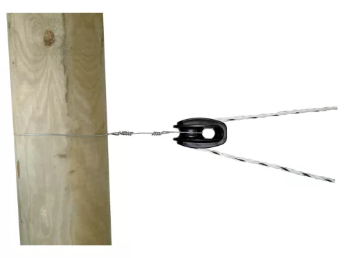 AKO sarokszigetelő villanypásztor vezetékhez - fekete, 25 db/cs