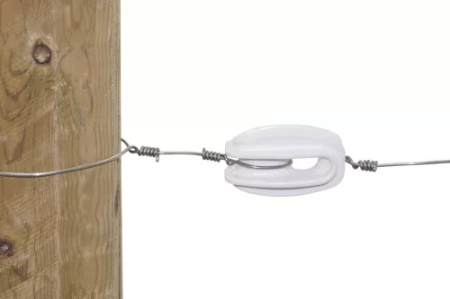 Poliamid feszítő villanypásztor szigetelő acélhuzalhoz - 10 db/cs