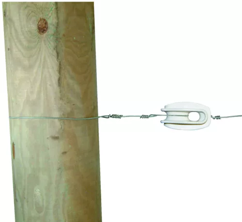 Poliamid feszítő villanypásztor szigetelő acélhuzalhoz - 10 db/cs