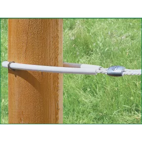   Sarokszigetelő műanyag cső max. 8 mm-es villanypásztor vezetékhez - fehér, 60 cm, 10 db/cs