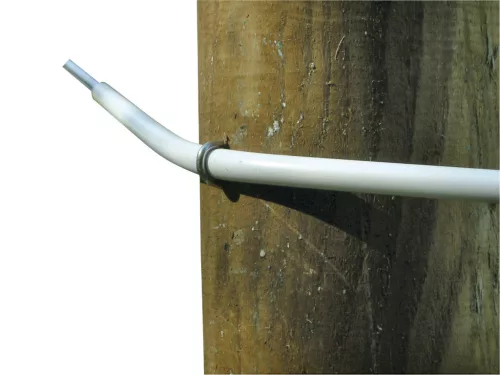 Sarokszigetelő műanyag cső max. 8 mm-es villanypásztor vezetékhez - fehér, 60 cm, 10 db/cs