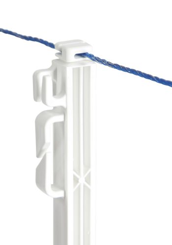 AKO kengyeltaposós műanyag villanypásztor karó - fehér, 114 cm, 5 db/cs
