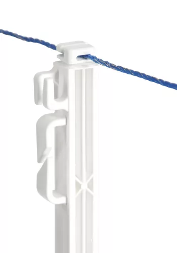 AKO kengyeltaposós műanyag villanypásztor karó - fehér, 114 cm, 5 db/cs