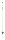 Üvegszálas villanypásztor karó fémtüskével - sárga, 110 cm, 10 db/cs