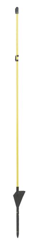 Üvegszálas villanypásztor karó fémtüskével - sárga, 110 cm, erős változat, 10 db/cs