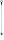 Premium Blue ovális üvegszálas villanypásztor karó - kék, 102 cm, 10 db/cs