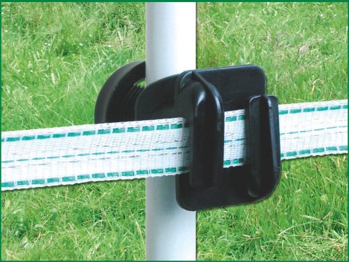 Allround szigetelő villanypásztor karóhoz - max. 20 mm-es szalaghoz, 10 db/cs