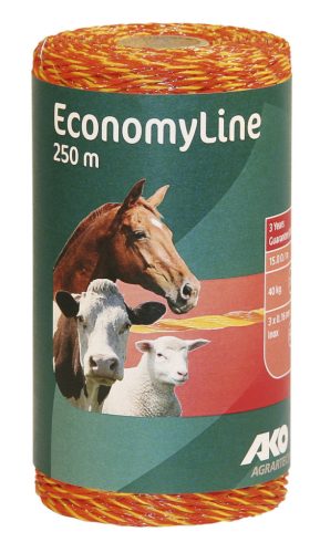 AKO Economyline villanypásztor vezeték - sárga/narancs, 250 m, 15 ohm/m, 90 kg