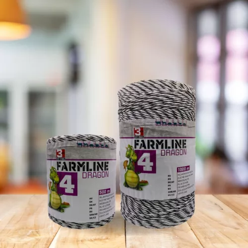 Dragon 4 villanypásztor vezeték - fekete/fehér, 500 m, 0,4 ohm/m, 130 kg