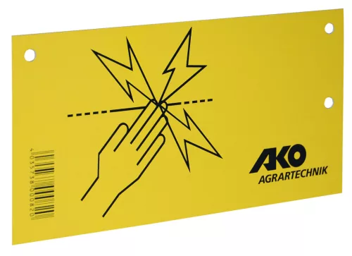 Figyelmeztető tábla villanypásztor rendszerhez