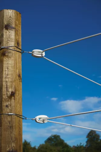 Premium sarokszigetelő villanypásztor vezetékekhez - drótkötél hurokkal, 3 db/cs