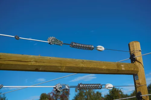 Vízszintes feszítőkészlet villanypásztor kerítésekhez