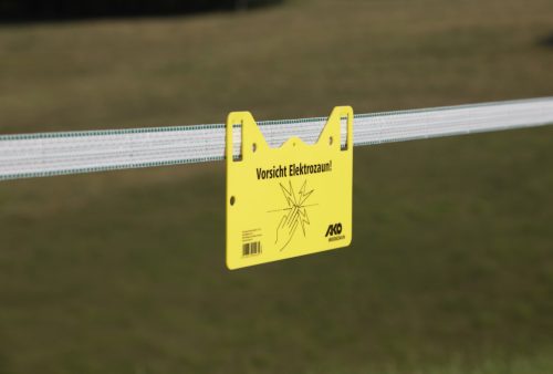 Figyelmeztető tábla villanypásztor rendszerhez - német nyelvű