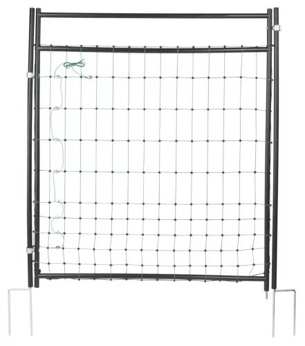 Kapu elektromos kerítéshálóhoz - árammal ellátható, max. 90 cm-ig