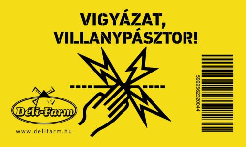 Egyedi figyelmeztető tábla villanypásztor rendszerekhez