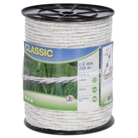 CORRAL CLASSIC villanypásztor kötél - fehér, 200 m