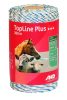 AKO TopLine Plus villanypásztor vezeték - kék/fehér, 200 m, 0,311 ohm/m, 100 kg