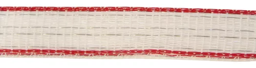 AKO Topline Plus villanypásztor szalag - fehér/piros, 200 m x 20 mm, 0,374 ohm/m, 120 kg