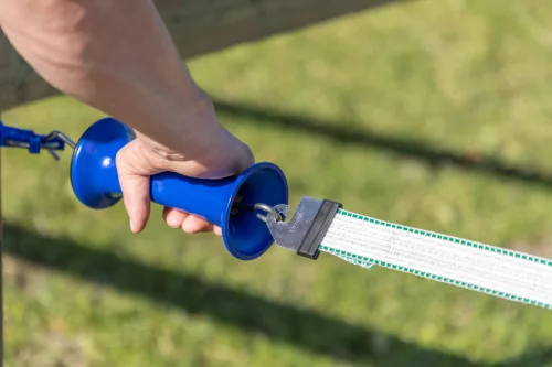 AKO Premium kapufogó Litzclip® 40 mm-es szalagcsatlakozóval - kék