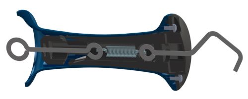 AKO Premium kapufogó rozsdamentes acél kampóval - kék