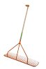 Extra nagy fém gereblye, 122 cm széles, 115 cm-es nyéllel