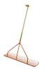 Extra nagy fém gereblye, 122 cm széles, 115 cm-es nyéllel