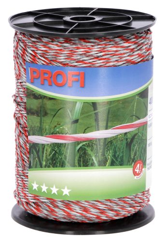 CORRAL PROFI villanypásztor vezeték - piros/fehér, 400 m, 0,21 ohm/m, 100 kg