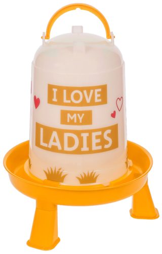 Műanyag baromfi itató, lábakkal, 5 literes - I love my ladies