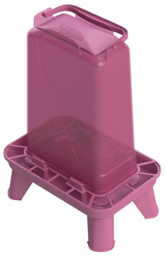 Műanyag automata baromfietető lábakkal - 5 l, rózsaszín