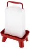 Műanyag baromfiitató lábakkal - 3,5 l, piros/fehér