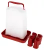 Műanyag baromfiitató lábakkal - 5,5 l, piros/fehér