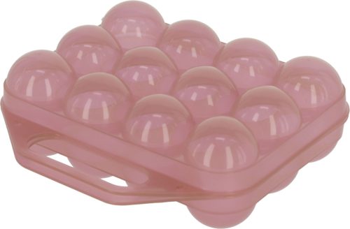 Tojástartó - műanyag, 12 tojásnak, rosé