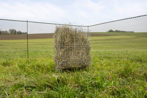 Szénatartó állvány - baromfinak, 36x24x50 cm, fém
